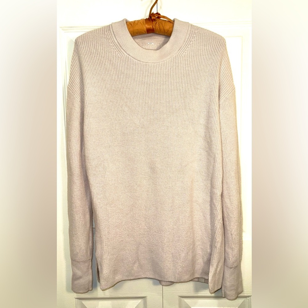Lululemon Merino Wool Blend Ribbed Sweater Cream Size 6